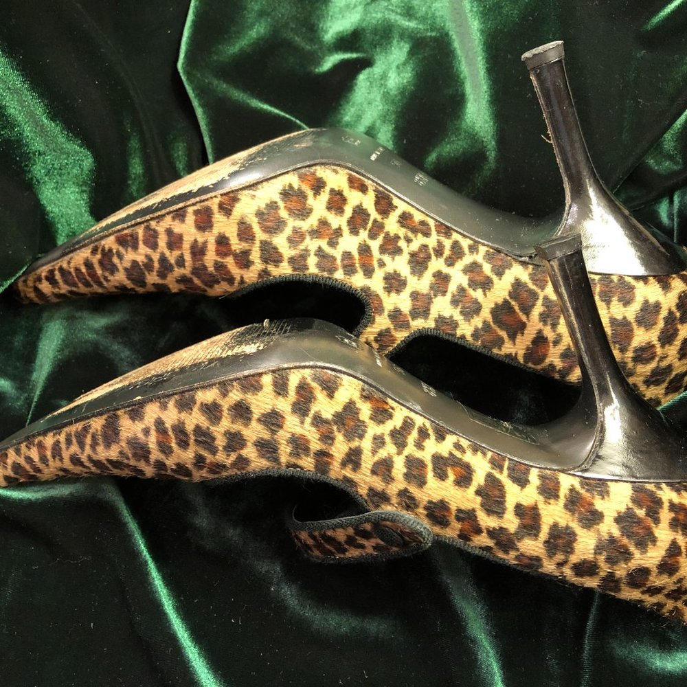 Sexy Calf Skin Leopard Print Heel (Size 8.5) - Picture 8 of 11